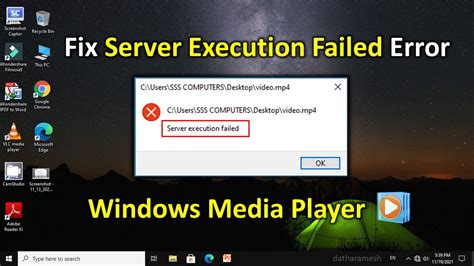 How To Fix Windows Media Player Server Execution Failed Youtube
