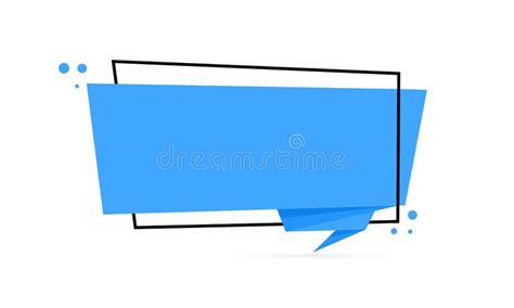 Origami Style Speech Bubble Banner Blank For Your Text Sticker Design