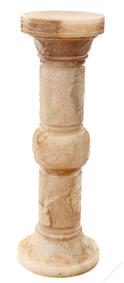 Antiques Atlas Carved Marble Alabaster Onyx Pedestal Stand Column