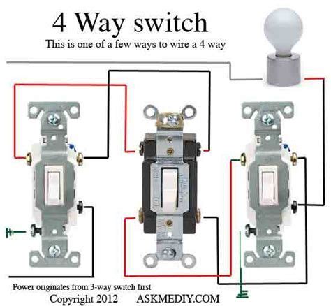 The common is going to be either the power source into the switch setup or the power source to the light. how to install a 4 way switch askmediy | Electrical switch wiring, 4 way light switch, 3 way ...