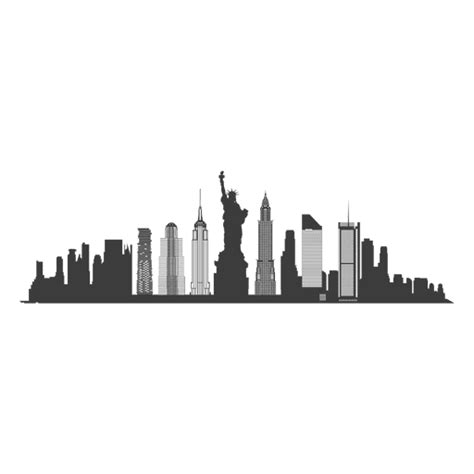 New York City Skyline Silhouette City Silhouette Png Download 512