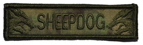 Sheepdog 1x375 Inch Military Patch Morale Patch Black