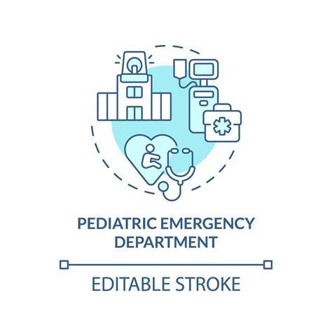 Pediatric Emergency Department Turquoise Concept Icon Critical Care