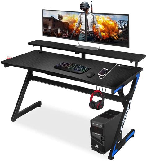 This goes for almost any game you can play, including air hockey, foosball, pool, and more. Amazon.com: Large Gaming Desk 55 Inch Computer Gaming Desk ...