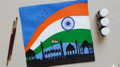 Independence Day Drawing Easy Step By Step Republic Day Drawing Ideas