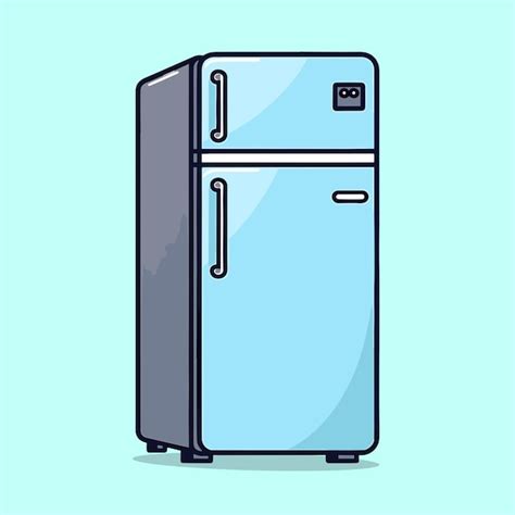 Premium Vector Refrigerator Vector Illustration House Fridge Freezer