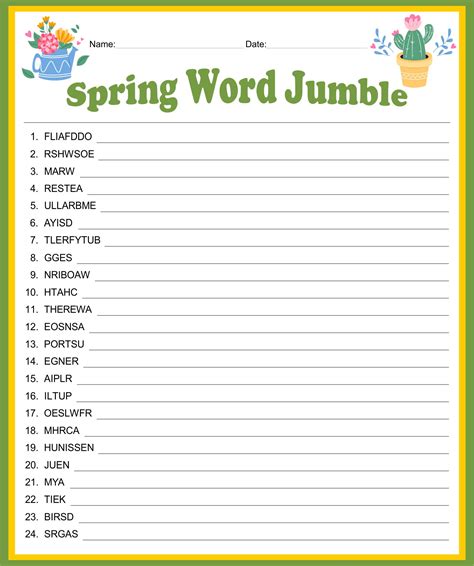 10 Best Printable Jumble Word Puzzles Coping 10 Best Printable Jumble