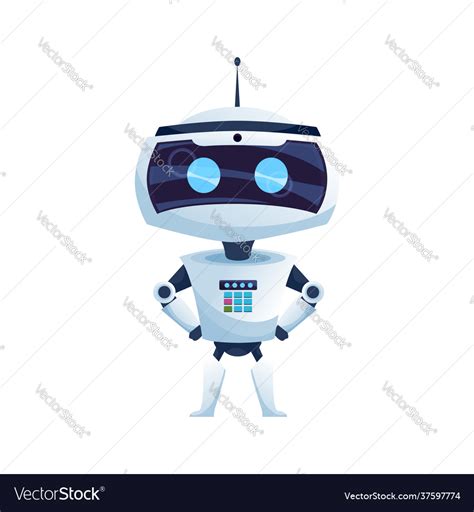Robot Modern Technologies Android Drone Isolated Vector Image