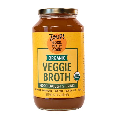 Organic Veggie Broth Zoup Good Really Good
