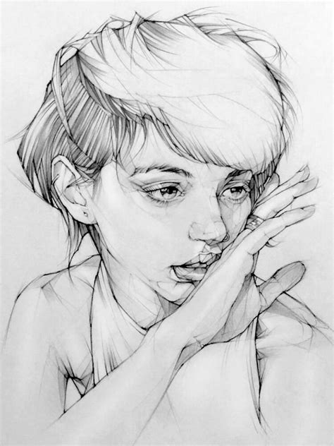 Artstation Pencil Drawing Portrait Toh Yasu藤保 110