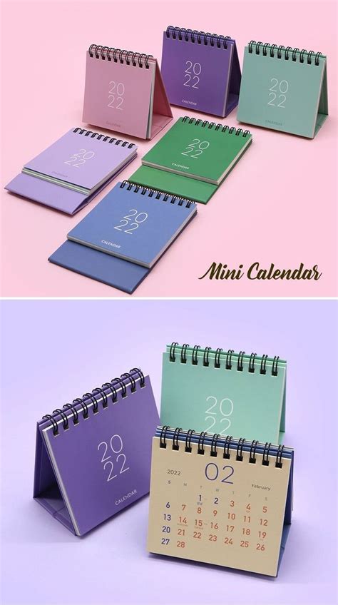 2023 Mini Calendar 4colors Desk Calendar Simple Calendar Etsy