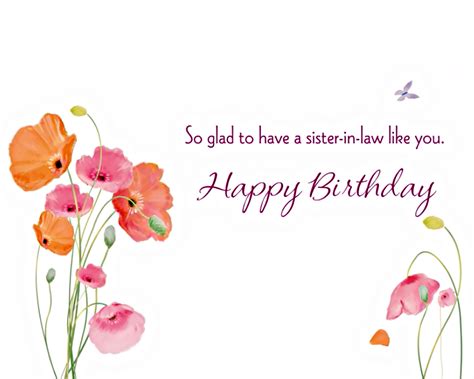 Sisters become more beautiful as each day passes by. "Glad You're My Sister-in-Law Ecard" | Birthday eCard ...