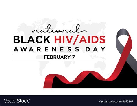 Black Hivaids Awareness Day Observed Every Year Vector Image