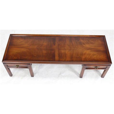 Great quality construction and attention to detail make this a substantial piece of furniture ideal for the living space in many homes and offices. Mid-Century Modern Mahogany Double Pedestal Two Drawers ...