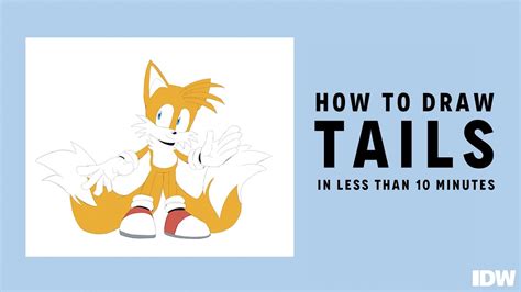 How To Draw Tails From Sonic The Hedgehog In 10 Minutes Youtube