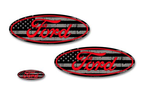 Ford F 150 Colored Oval Emblem Overlay Decals 2015 2018 Ford F150