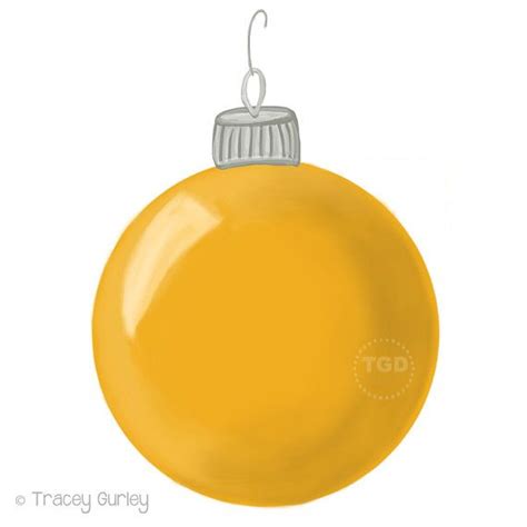 Gold Christmas Ornament Clip Art Hand By