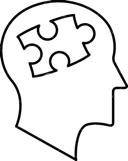 Psychology Human Head Icon With Brain Puzzle 素材 Canva可画