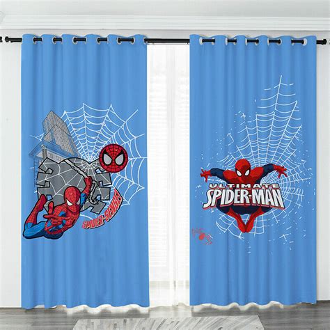 Marvel Spiderman Blackout Window Curtain 2 Panels Living Room Drapes