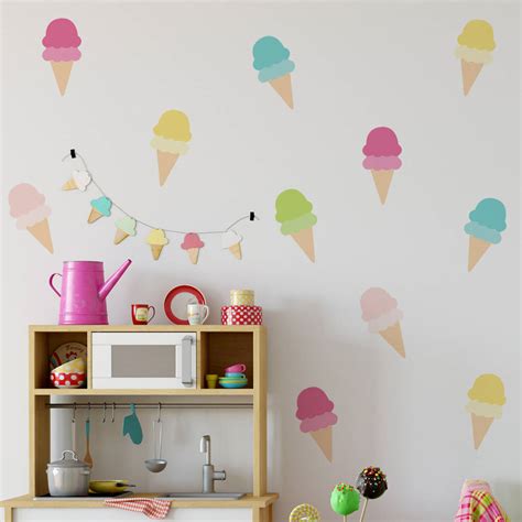 Ice Cream Wall Stickers By Nutmeg