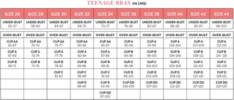 All Bra Sizes Smallest To Largest