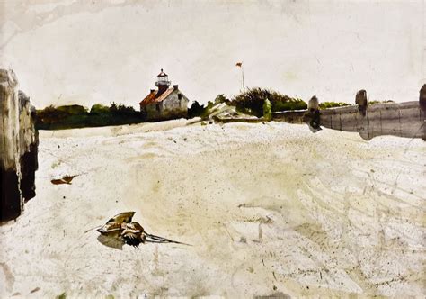 East Point Lighthouse Andrew Wyeth 1991 Watercolor On Paper 19 12 X