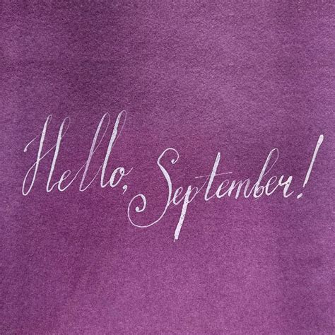 “hello September”calligraphy By Therabine Instagramsupported By