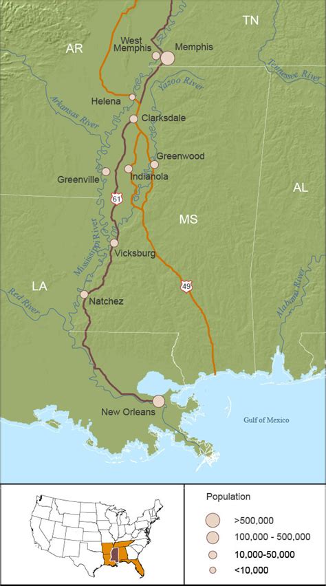 Mississippi Delta Map