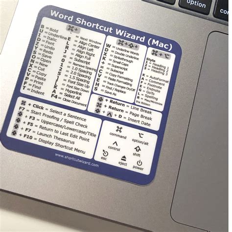 Shortcut Stickers For Chromebook Apple Macbook Windows Word And More