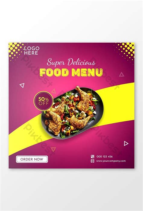 Gambar Desain Template Spanduk Makanan Kreatif Psd Unduhan Gratis Pikbest