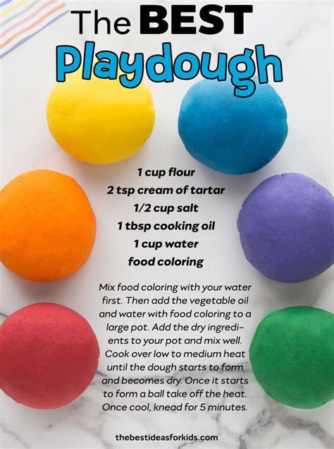 Easy No Cook Playdough Recipe For Preschoolers Best Design Idea