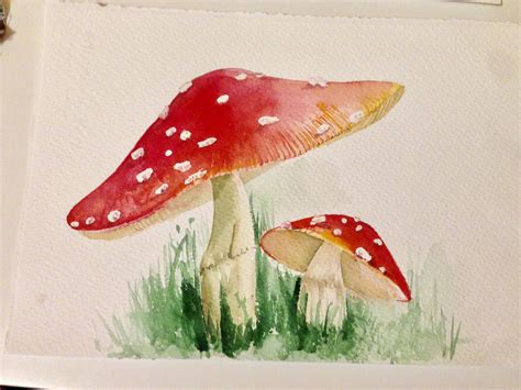 Mushroom Watercolor Painting