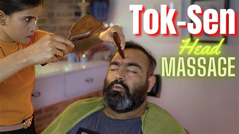 Most Powerful And Deep Sleep Therapy Tok Sen Head Massage With Neck Massage Youtube