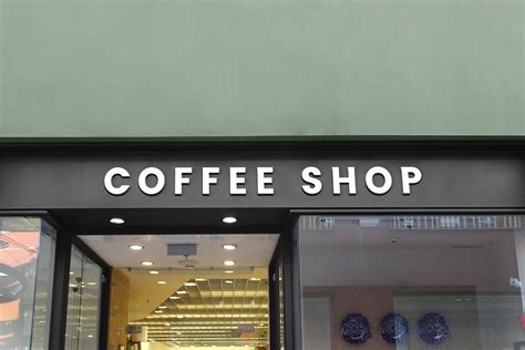 I Will Put Your Logo On 99 Restaurant And Coffee Shop Signage Mockup For