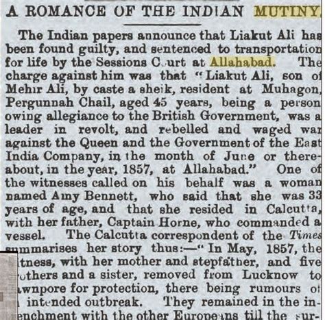 new york times 1872 news of maulvi liyaqat ali an unsung hero of