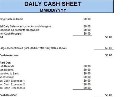 It is a useful for both new and existing. Daily Cash Sheet Template Excel | charlotte clergy coalition