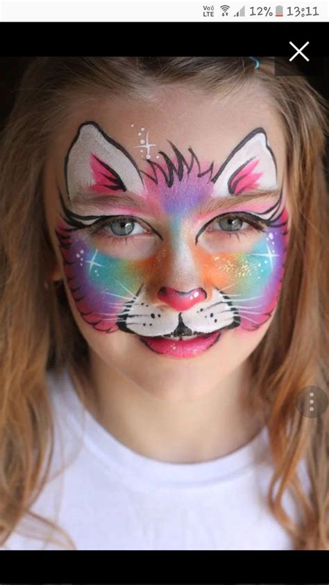 Rainbow Cat Face Paint Inspiration Not Sure Of Source If You Know Let