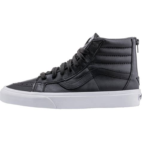 Vans Vans Sk8 Hi Reissue Zip Premium Leather Black Mens Skate Shoes