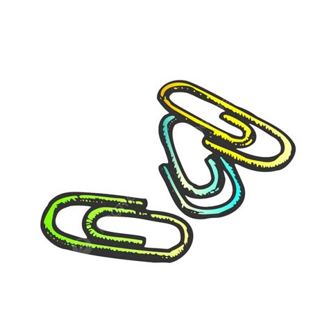 Paper Clips Clipart Hd Png Paper Clips Office Stationery Color Vector Document Paper Vector