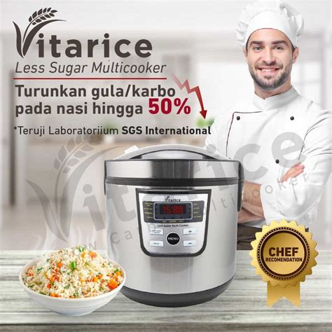 Jadi, diet rendah gula artinya mengganti sumber energi tubuh dengan lebih banyak mengonsumsi lemak dan protein yang diklaim rendah gula. Jual VITARICE Rice Cooker sehat low carbo / alat memasak ...