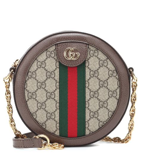 Gucci Ophidia Mini Round Shoulder Bag In Brown Save 22 Lyst