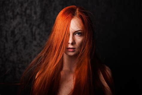 Baggrunde Kvinder rødhåret ansigt portræt 2560x1707 Motta123