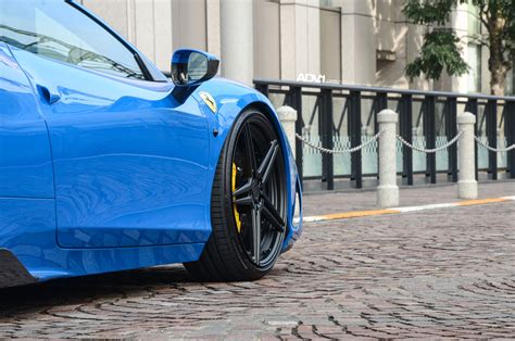 Blue Ferrari 458 Speciale Adv05 Mv2 Sl Series Wheels