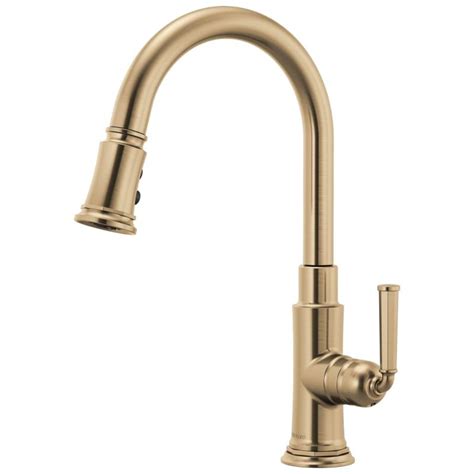 Wall kitchen electric faucet wall kitchen. Brizo 63074LF in 2020 | Gold faucet, Faucet, Kitchen handles