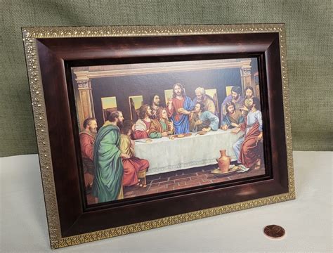 The Last Supper Framed Print Desktop Size Etsy