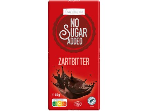 FRANKONIA No Sugar Added Pure Dark Chocolate 80g Gluten Free Product