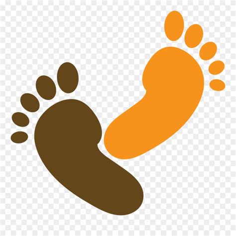Footprints Clipart Brown Foot Transparent Png Download 1843235