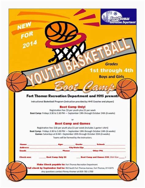 Basketball Camp Flyer Template Cards Design Templates