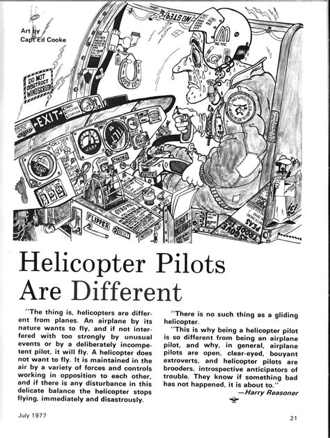 Helicopter Pilot Cartoon Having A Laugh Serious Lessons At