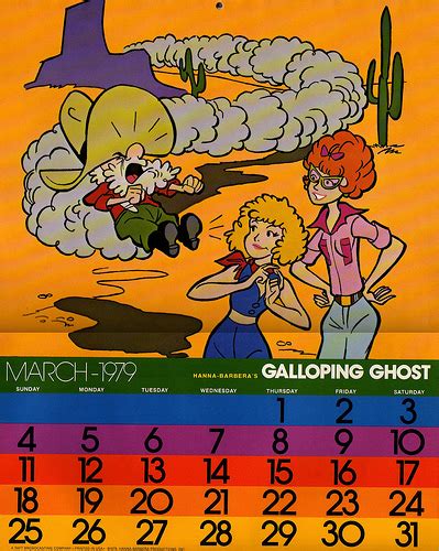 Hanna Barbera Calendar 1979 Galloping Ghost A Photo On Flickriver
